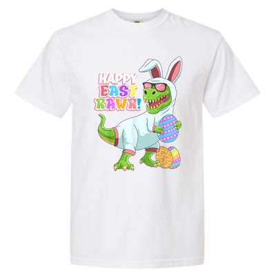 Happy Eastrawr T Rex Easter Bunny Dinosaur Eggs Boys Kids Garment-Dyed Heavyweight T-Shirt