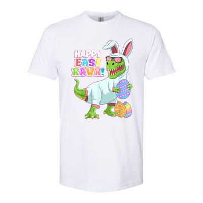 Happy Eastrawr T Rex Easter Bunny Dinosaur Eggs Boys Kids Softstyle CVC T-Shirt