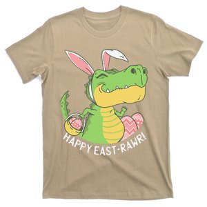 Happy EastRawr T Rex Dinosaur Egg Easter Bunny T-Shirt