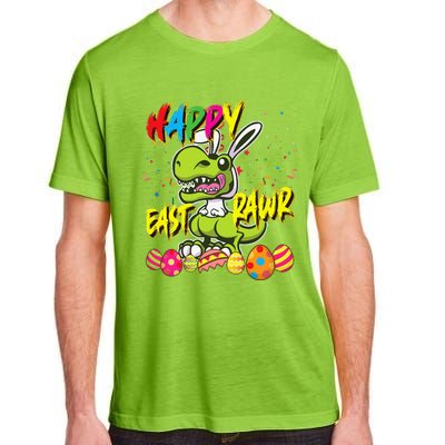 Happy Eastrawr TRex Easter Dinosaur Egg Bunny Dino Adult ChromaSoft Performance T-Shirt