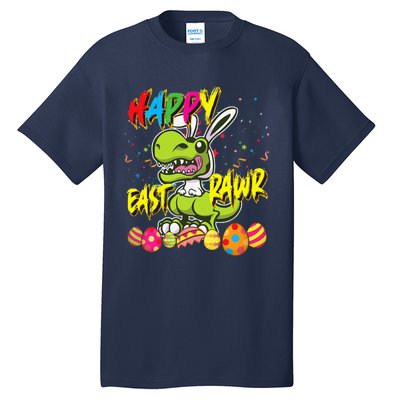 Happy Eastrawr TRex Easter Dinosaur Egg Bunny Dino Tall T-Shirt