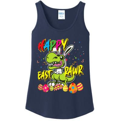 Happy Eastrawr TRex Easter Dinosaur Egg Bunny Dino Ladies Essential Tank