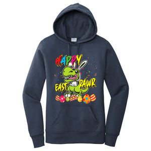 Happy Eastrawr TRex Easter Dinosaur Egg Bunny Dino Women's Pullover Hoodie