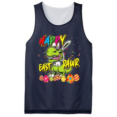 Happy Eastrawr TRex Easter Dinosaur Egg Bunny Dino Mesh Reversible Basketball Jersey Tank