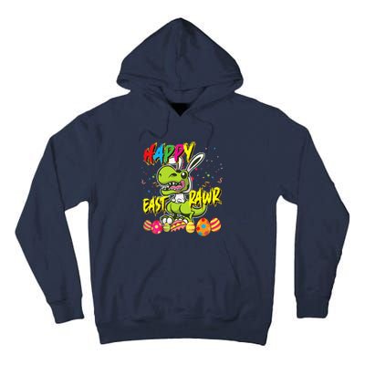 Happy Eastrawr TRex Easter Dinosaur Egg Bunny Dino Tall Hoodie