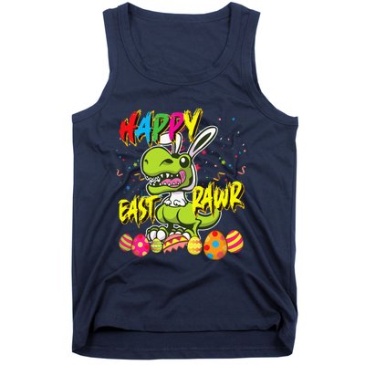 Happy Eastrawr TRex Easter Dinosaur Egg Bunny Dino Tank Top