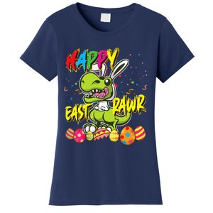 Happy Eastrawr TRex Easter Dinosaur Egg Bunny Dino Women's T-Shirt