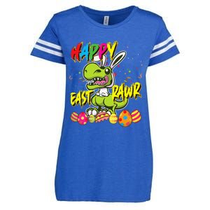 Happy Eastrawr TRex Easter Dinosaur Egg Bunny Dino Enza Ladies Jersey Football T-Shirt