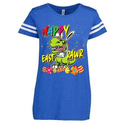 Happy Eastrawr TRex Easter Dinosaur Egg Bunny Dino Enza Ladies Jersey Football T-Shirt