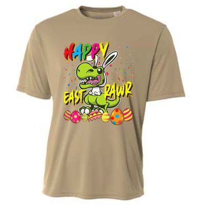 Happy Eastrawr TRex Easter Dinosaur Egg Bunny Dino Cooling Performance Crew T-Shirt