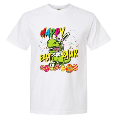 Happy Eastrawr TRex Easter Dinosaur Egg Bunny Dino Garment-Dyed Heavyweight T-Shirt