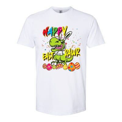 Happy Eastrawr TRex Easter Dinosaur Egg Bunny Dino Softstyle CVC T-Shirt