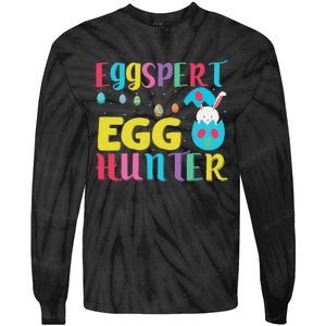 Happy Easter Three Pug Wearing Bunny Ear Pug Lover Tie-Dye Long Sleeve Shirt