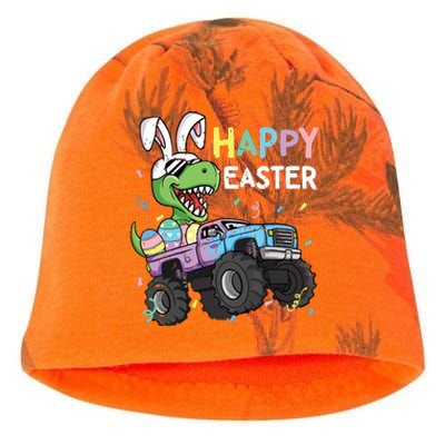 Happy Easter Trex Bunny Monster Truck Rabbit Ears Kati - Camo Knit Beanie