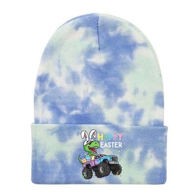 Happy Easter Trex Bunny Monster Truck Rabbit Ears Tie Dye 12in Knit Beanie