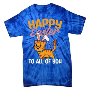 Happy Easte To You Design Easter Cat Gift Tie-Dye T-Shirt