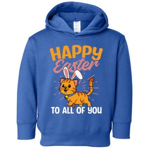 Happy Easte To You Design Easter Cat Gift Toddler Hoodie