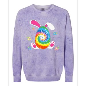 Happy Easter Tie Dye Egg Bunny Rabbit Colorblast Crewneck Sweatshirt