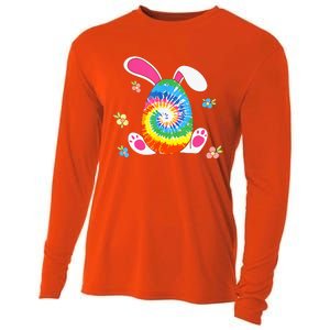 Happy Easter Tie Dye Egg Bunny Rabbit Cooling Performance Long Sleeve Crew