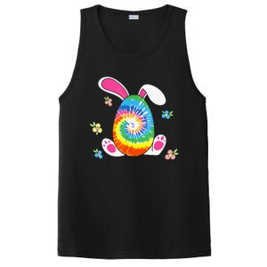 Happy Easter Tie Dye Egg Bunny Rabbit PosiCharge Competitor Tank