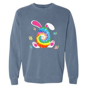 Happy Easter Tie Dye Egg Bunny Rabbit Garment-Dyed Sweatshirt