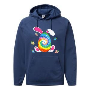 Happy Easter Tie Dye Egg Bunny Rabbit Performance Fleece Hoodie