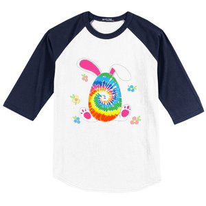 Happy Easter Tie Dye Egg Bunny Rabbit Baseball Sleeve Shirt