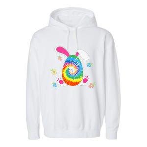 Happy Easter Tie Dye Egg Bunny Rabbit Garment-Dyed Fleece Hoodie