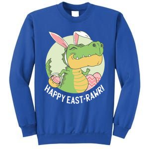 Happy Eastrawr T Rex Dinosaur Bunny Ears Easter Eggs Cool Gift Sweatshirt