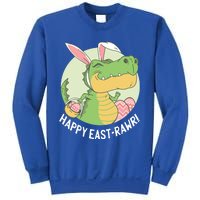 Happy Eastrawr T Rex Dinosaur Bunny Ears Easter Eggs Cool Gift Sweatshirt