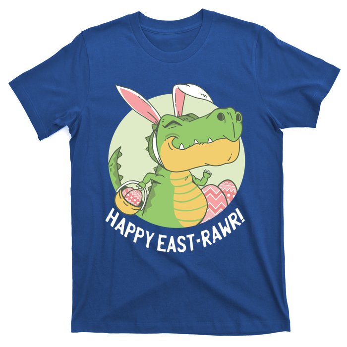 Happy Eastrawr T Rex Dinosaur Bunny Ears Easter Eggs Cool Gift T-Shirt