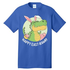 Happy Eastrawr T Rex Dinosaur Bunny Ears Easter Eggs Cool Gift Tall T-Shirt