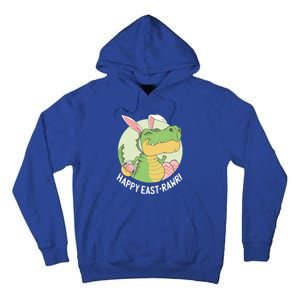 Happy Eastrawr T Rex Dinosaur Bunny Ears Easter Eggs Cool Gift Tall Hoodie