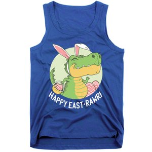 Happy Eastrawr T Rex Dinosaur Bunny Ears Easter Eggs Cool Gift Tank Top