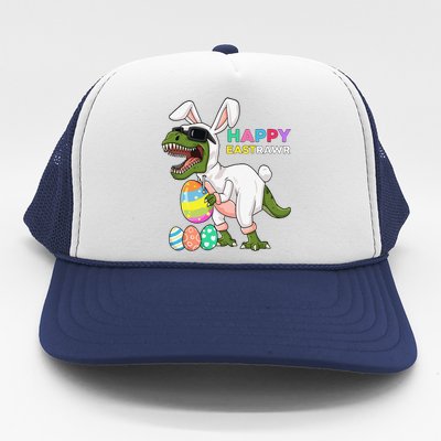 Happy Eastrawr T Rex Easter Bunny Dinosaur Eggs Trucker Hat