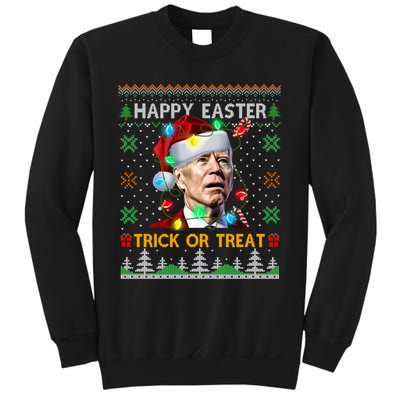 Happy Easter Trick Or Treat Funny Joe Biden Christmas Ugly Sweater Sweatshirt