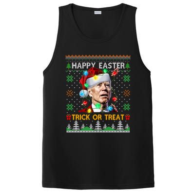 Happy Easter Trick Or Treat Funny Joe Biden Christmas Ugly Sweater PosiCharge Competitor Tank