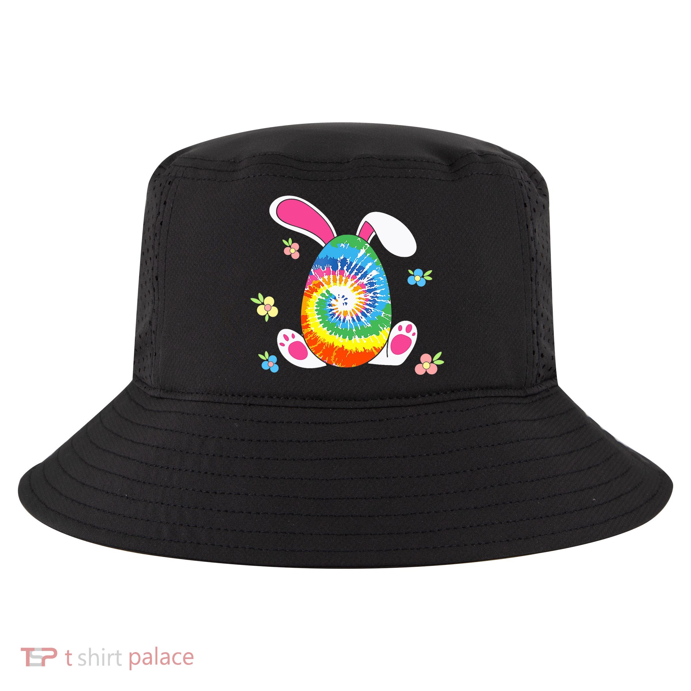 Happy Easter Tie Dye Egg Bunny Rabbit Funny Easter Day Cool Comfort Performance Bucket Hat
