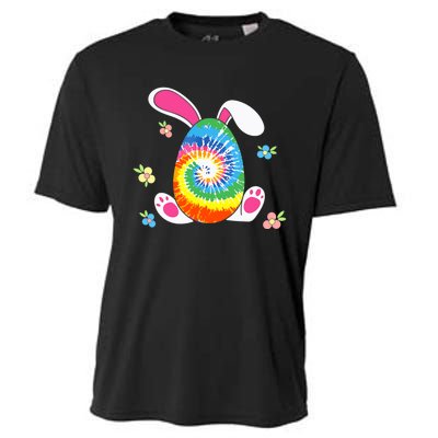 Happy Easter Tie Dye Egg Bunny Rabbit Funny Easter Day Cooling Performance Crew T-Shirt