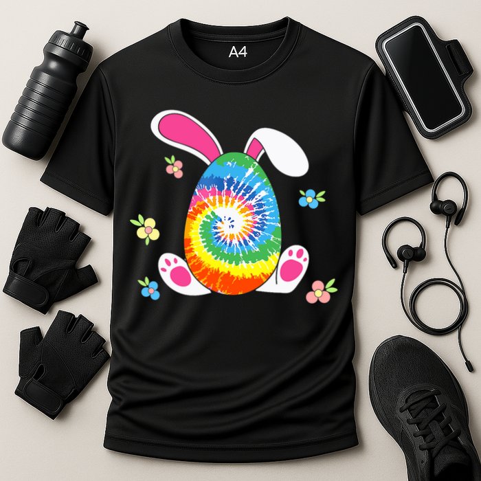 Happy Easter Tie Dye Egg Bunny Rabbit Funny Easter Day Performance Shirt
