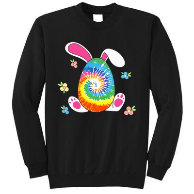 Happy Easter Tie Dye Egg Bunny Rabbit Funny Easter Day Sweatshirt