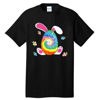 Happy Easter Tie Dye Egg Bunny Rabbit Funny Easter Day Tall T-Shirt