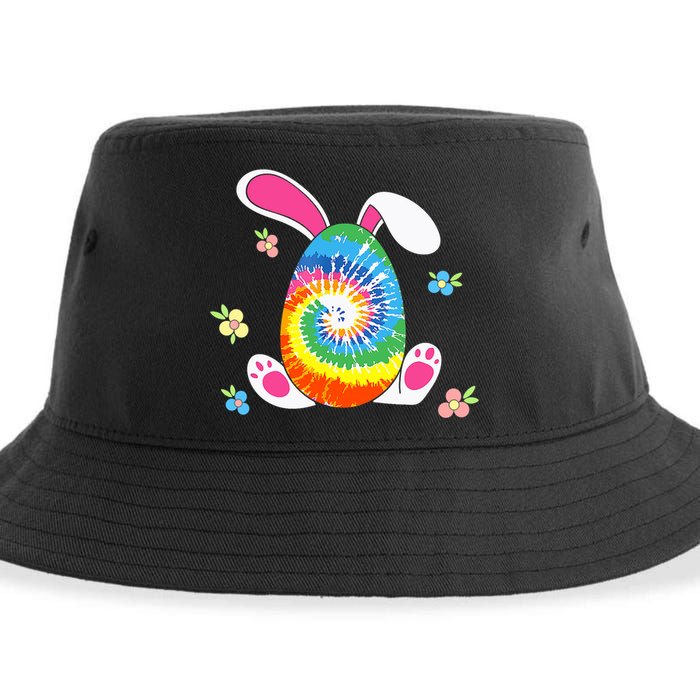 Happy Easter Tie Dye Egg Bunny Rabbit Funny Easter Day Sustainable Bucket Hat
