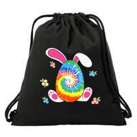 Happy Easter Tie Dye Egg Bunny Rabbit Funny Easter Day Drawstring Bag