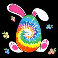 Happy Easter Tie Dye Egg Bunny Rabbit Funny Easter Day Drawstring Bag