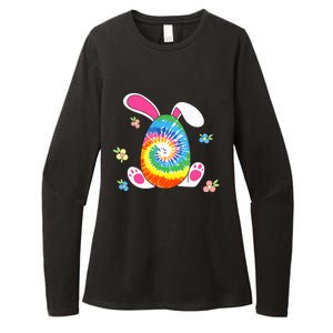 Happy Easter Tie Dye Egg Bunny Rabbit Funny Easter Day Womens CVC Long Sleeve Shirt