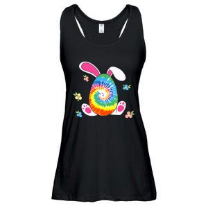 Happy Easter Tie Dye Egg Bunny Rabbit Funny Easter Day Ladies Essential Flowy Tank