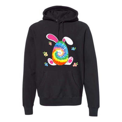 Happy Easter Tie Dye Egg Bunny Rabbit Funny Easter Day Premium Hoodie