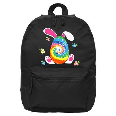 Happy Easter Tie Dye Egg Bunny Rabbit Funny Easter Day 16 in Basic Backpack