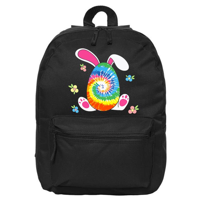 Happy Easter Tie Dye Egg Bunny Rabbit Funny Easter Day 16 in Basic Backpack